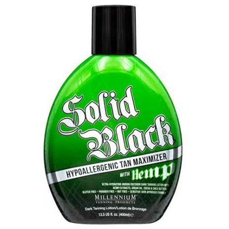 Millennium Tanning SOLID BLACK TAN MAXIMIZER WITH HEMP  - 13.5 oz.